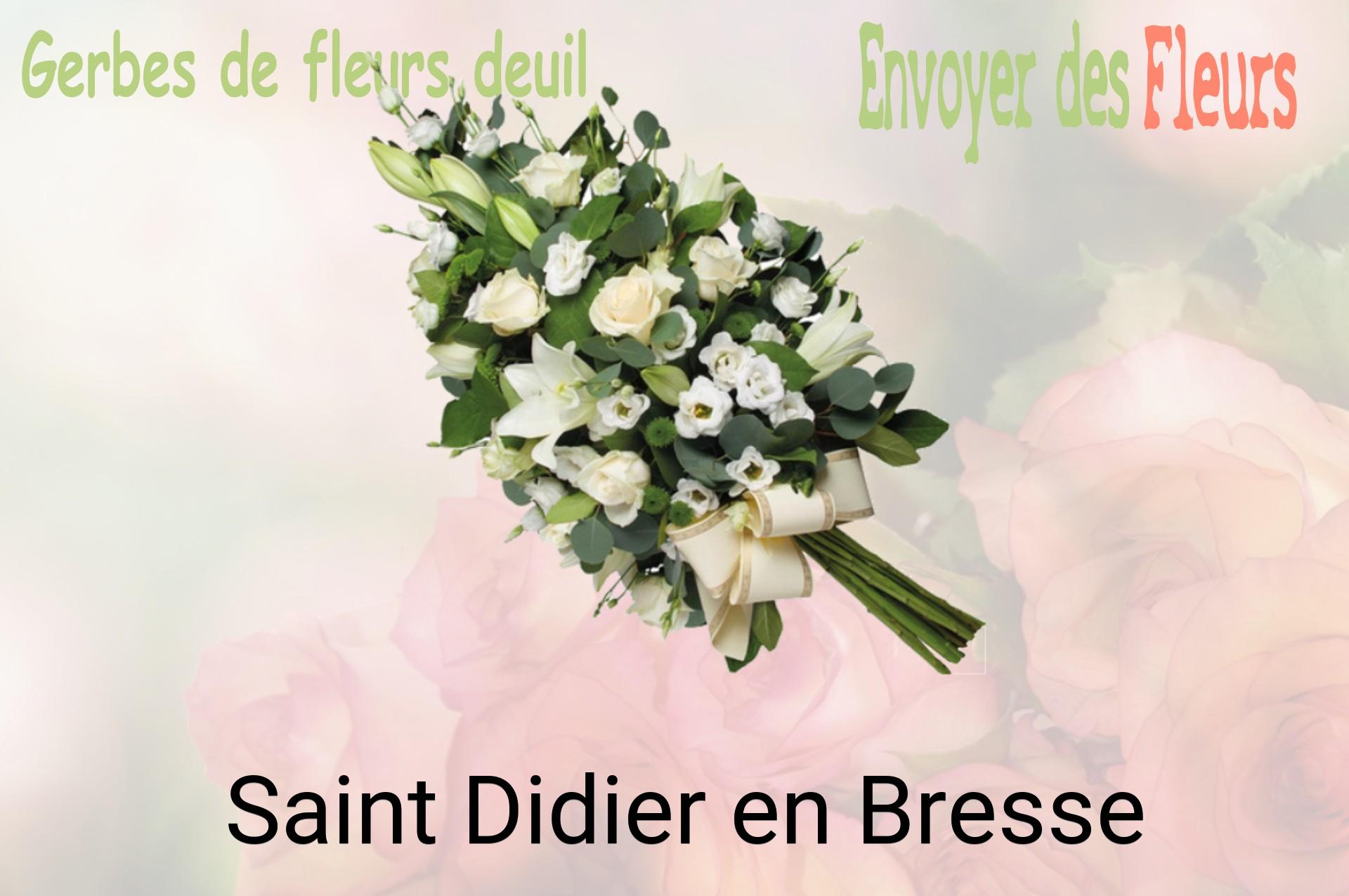 Gerbe de fleurs de deuil livrée à Saint-Didier-en-Bresse